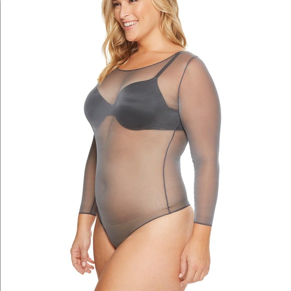 Spanx sheer mesh thong body suit - Picture 3 of 7